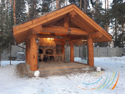 Беседка со складными створками